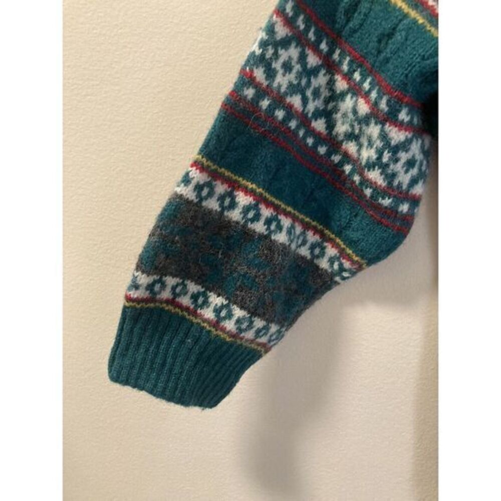 VTG Gymboree Sweater Kids Sz M Gymboree Holiday Wool Blend Green - Picture 3 of 8